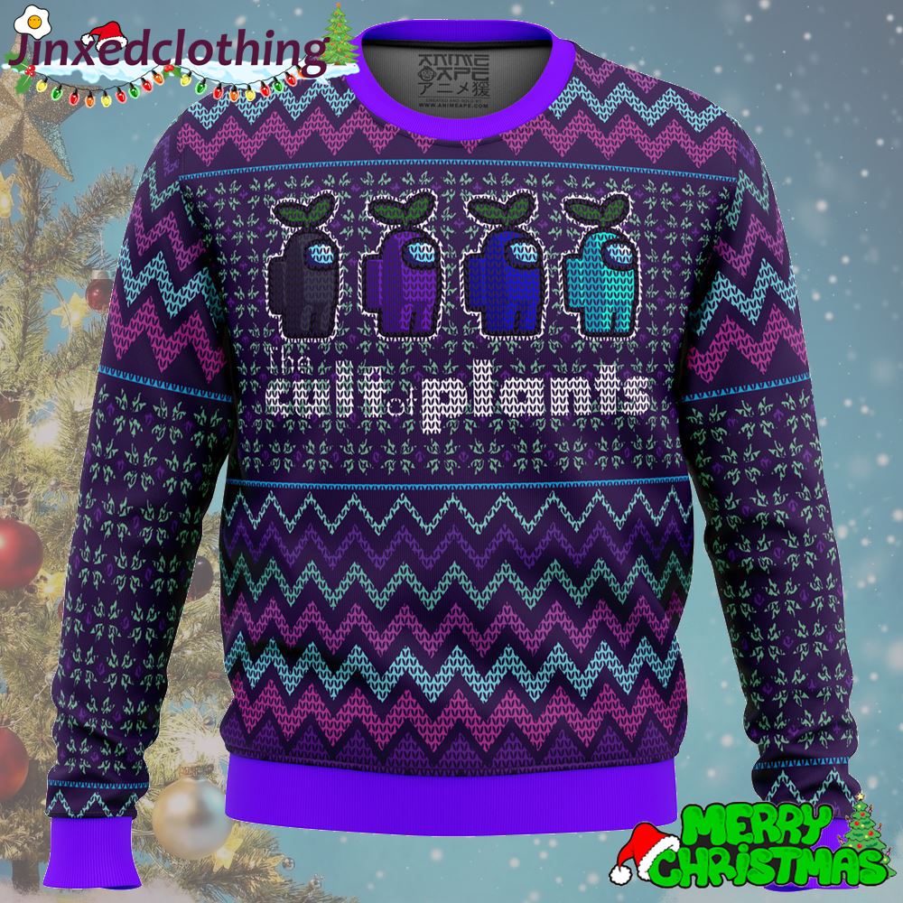 The Cult Of Plants Among Us Ugly Christmas Sweater Christmas Holiday 